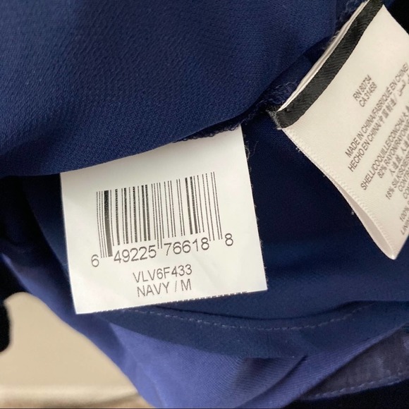 BCBGMaxAzria NWT Wms Medium Blue Velvet Cowl Back Cocktail Party Social Dress - Picture 12 of 16